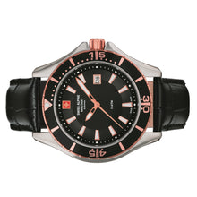 Laden Sie das Bild in den Galerie-Viewer, Swiss Alpine Military Herren Uhr Analog Quarz 7040.1557SAM Leder