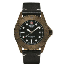 Laden Sie das Bild in den Galerie-Viewer, Swiss Alpine Military Herren Uhr Analog Quarz Vintage 7051.1587SAM Leder
