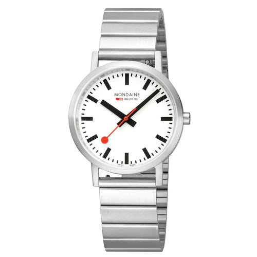 Mondaine Unisex Uhr Classic Armbanduhr 36 mm A660.30314.16SBJ Edelstahl