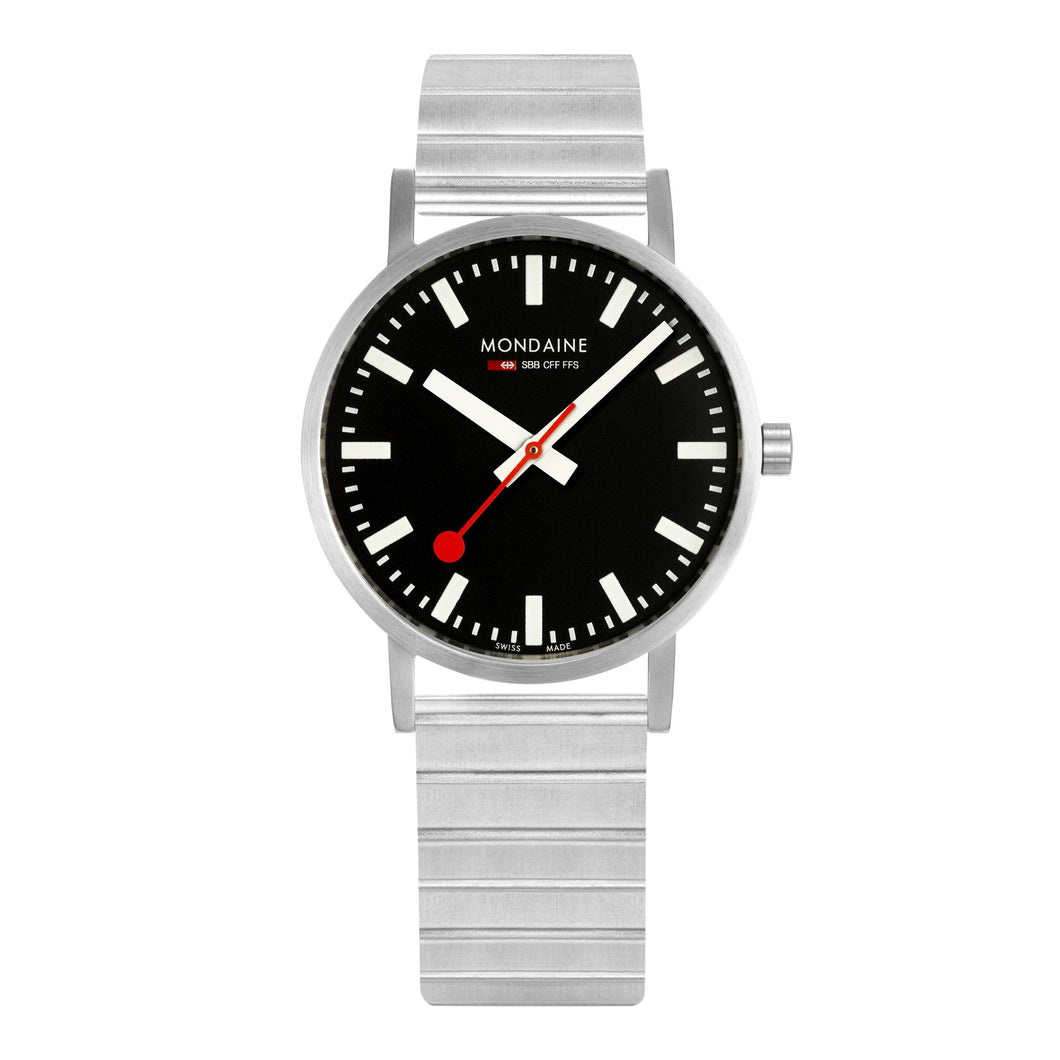 Mondaine Unisex Uhr Classic Armbanduhr 36 mm A660.30314.16SBW Edelstahl