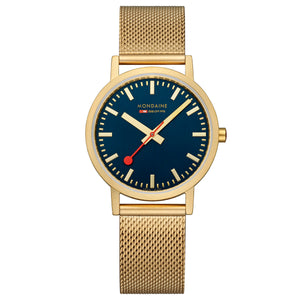 Mondaine Unisex Uhr Classic Armbanduhr 36 mm A660.30314.40SBM Edelstahl