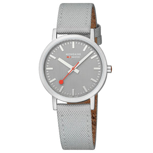 Mondaine Unisex Uhr Classic Armbanduhr 36 mm A660.30314.80SBH Textil