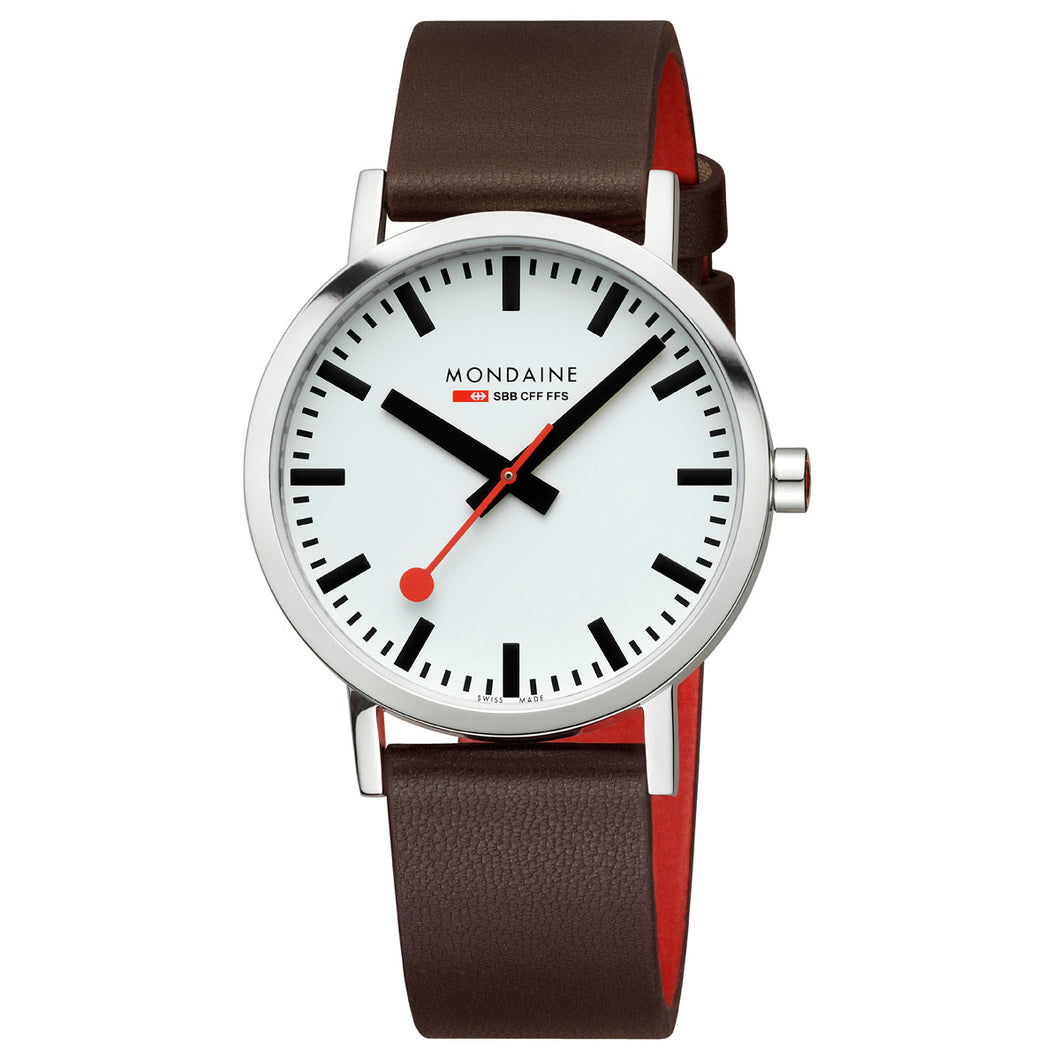 Mondaine Herren Uhr Classic Armbanduhr 40 mm A660.30360.11SBGV Leder