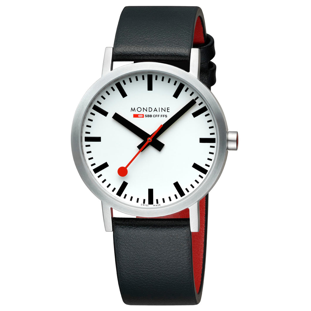 Mondaine Herren Uhr Classic Armbanduhr 40 mm A660.30360.16SBB Leder