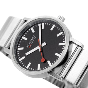 Mondaine Herren Uhr Classic Armbanduhr 40 mm A660.30360.16SBW Edelstahl