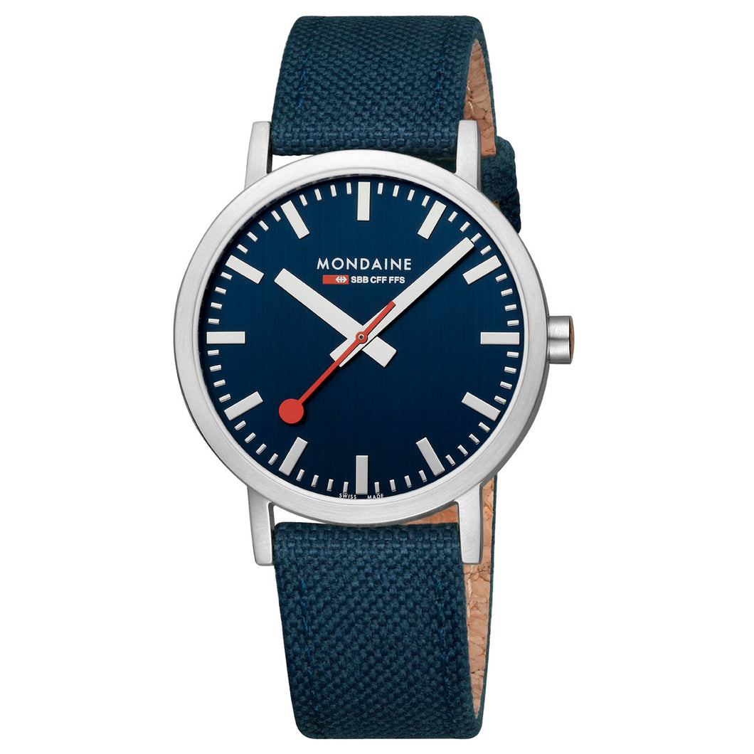 Mondaine Herren Uhr Classic Armbanduhr 40 mm A660.30360.40SBD Textil