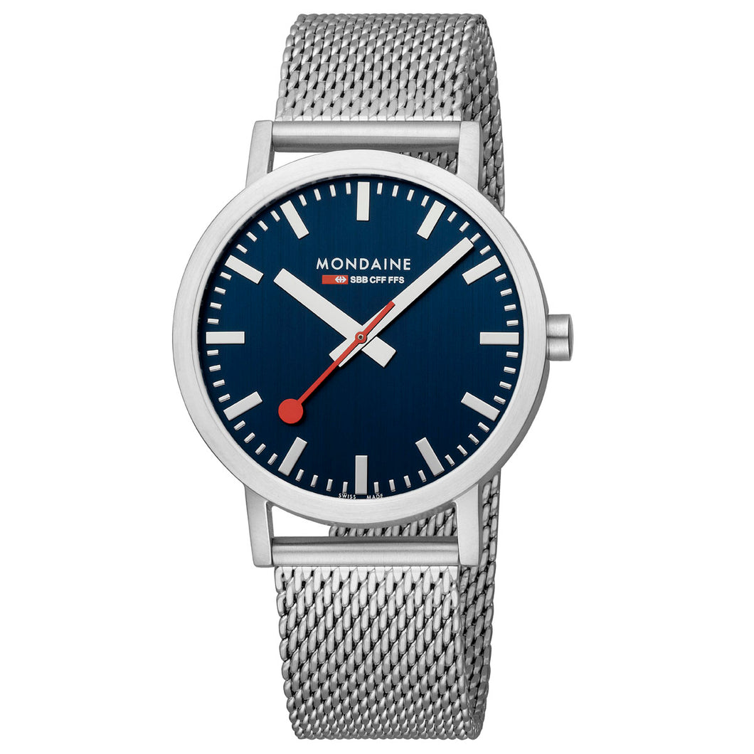 Mondaine Herren Uhr Classic Armbanduhr 40 mm A660.30360.40SBJ Edelstahl