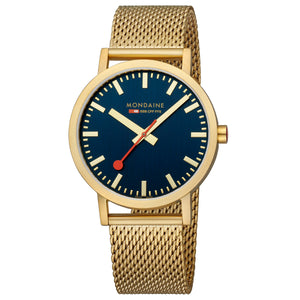Mondaine Herren Uhr Classic Armbanduhr 40 mm A660.30360.40SBM Edelstahl