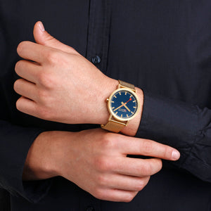 Mondaine Herren Uhr Classic Armbanduhr 40 mm A660.30360.40SBM Edelstahl