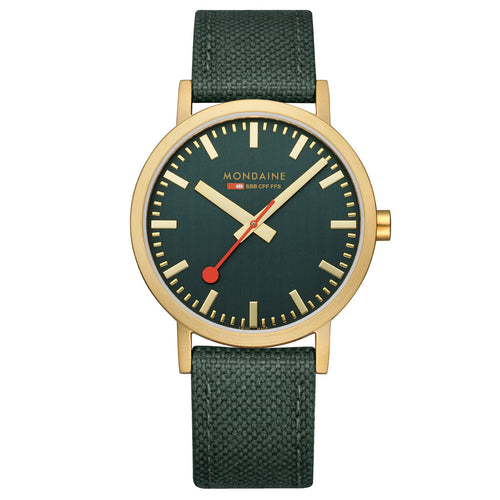 Mondaine Herren Uhr Classic Armbanduhr 40 mm A660.30360.60SBS Textil