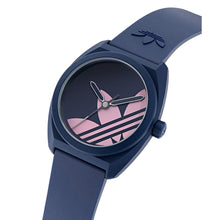 Laden Sie das Bild in den Galerie-Viewer, Adidas Unisex Uhr PROJECT THREE Kunststoff blau AOST25545