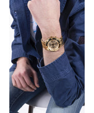 Laden Sie das Bild in den Galerie-Viewer, Guess Herren Uhr Armbanduhr Multifunktion CONTINENTAL GW0260G4 Edelstahl gold