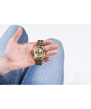 Laden Sie das Bild in den Galerie-Viewer, Guess Herren Uhr Armbanduhr Multifunktion CONTINENTAL GW0260G4 Edelstahl gold