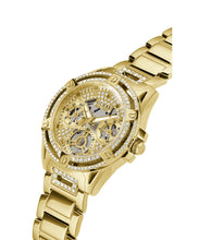 Laden Sie das Bild in den Galerie-Viewer, Guess Damen Uhr Armbanduhr QUEEN GW0464L2 Edelstahl gold