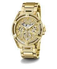 Laden Sie das Bild in den Galerie-Viewer, Guess Damen Uhr Armbanduhr QUEEN GW0464L2 Edelstahl gold