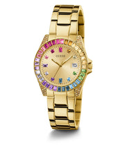 Laden Sie das Bild in den Galerie-Viewer, Guess Damen Uhr Armbanduhr OPALINE GW0475L3 Edelstahl gold