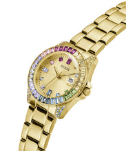 Laden Sie das Bild in den Galerie-Viewer, Guess Damen Uhr Armbanduhr OPALINE GW0475L3 Edelstahl gold