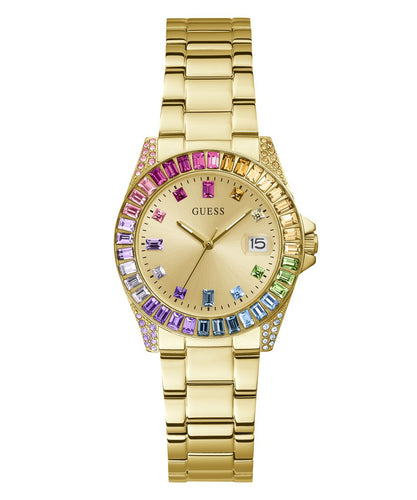 Guess Damen Uhr Armbanduhr OPALINE GW0475L3 Edelstahl gold
