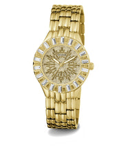 Laden Sie das Bild in den Galerie-Viewer, Guess Damen Uhr Armbanduhr FIREWORK GW0602L2 Edelstahl gold