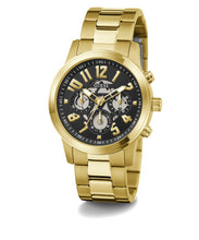 Laden Sie das Bild in den Galerie-Viewer, Guess Herren Uhr Armbanduhr Multifunktion PARKER GW0627G2 Edelstahl gold