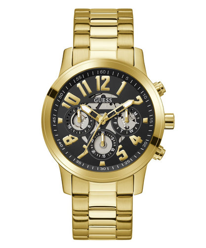 Guess Herren Uhr Armbanduhr Multifunktion PARKER GW0627G2 Edelstahl gold