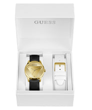 Laden Sie das Bild in den Galerie-Viewer, Guess Damen Uhr Armbanduhr EMBLEM GW0642L1 Leder Silikon