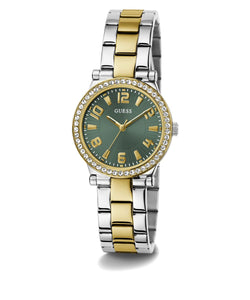 Guess Damen Uhr Armbanduhr FAWN GW0686L2 Edelstahl bicolor