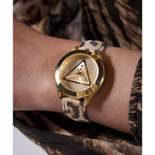 Laden Sie das Bild in den Galerie-Viewer, Guess Damen Uhr Armbanduhr GLITZ PLAQUE GW0745L2 Leder
