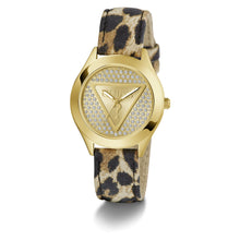 Laden Sie das Bild in den Galerie-Viewer, Guess Damen Uhr Armbanduhr GLITZ PLAQUE GW0745L2 Leder
