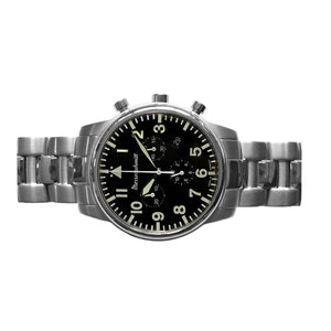 Aristo Herren Messerschmitt Uhr Chronograph Fliegeruhr ME-4544-SGB Edelstahl
