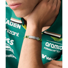 Laden Sie das Bild in den Galerie-Viewer, ASTON MARTIN Herren Armband Edelstahl Textil Grün AM FORMULA 1 MJFHF5BU2