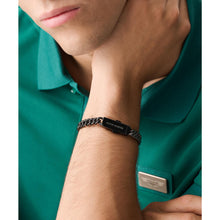 Laden Sie das Bild in den Galerie-Viewer, ASTON MARTIN Herren Armband Armkette Edelstahl schwarz AML ICON MJIUF5BL3
