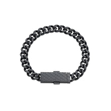 Laden Sie das Bild in den Galerie-Viewer, ASTON MARTIN Herren Armband Armkette Edelstahl schwarz AML ICON MJIUF5BM3