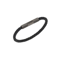 Laden Sie das Bild in den Galerie-Viewer, ASTON MARTIN Herren Armband Lederband Edelstahl AML THRILL MJRIF5BU1
