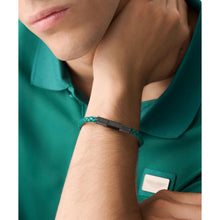 Laden Sie das Bild in den Galerie-Viewer, ASTON MARTIN Herren Armband Lederband Edelstahl AML THRILL MJRIF5BU2