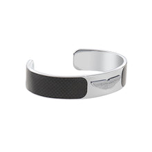 Laden Sie das Bild in den Galerie-Viewer, ASTON MARTIN Herren Armband Armreif Edelstahl silber Carbon AML ICON MJRTF5BM0