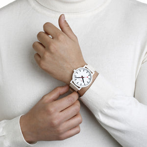 Mondaine Unisex Uhr Armbanduhr 41 mm MS1.41111.LT Essence Textil