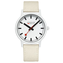 Laden Sie das Bild in den Galerie-Viewer, Mondaine Unisex Uhr Armbanduhr 41 mm MS1.41111.LT Essence Textil
