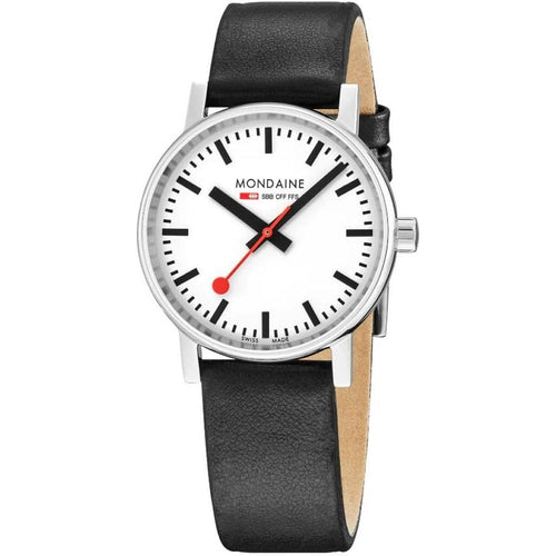 Mondaine Unisex Uhr Classic Armbanduhr 35 mm MSE.35110.LBV Leder