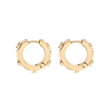 Laden Sie das Bild in den Galerie-Viewer, Philipp Plein Damen Ohrringe Creolen Edelstahl IP Gold THE PLEIN CUFF PJ1EA25EU
