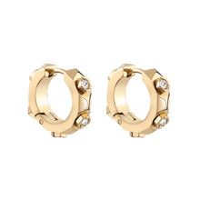 Laden Sie das Bild in den Galerie-Viewer, Philipp Plein Damen Ohrringe Creolen Edelstahl IP Gold THE PLEIN CUFF PJ1EA25EU