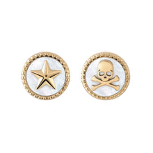 Laden Sie das Bild in den Galerie-Viewer, Philipp Plein Damen Ohrringe Ohrstecker Edelstahl IP Gold PLEIN MINI LOGO PJ2EA07EU