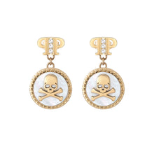 Laden Sie das Bild in den Galerie-Viewer, Philipp Plein Damen Ohrringe Ohrhänger Edelstahl IP Gold PLEIN MINI LOGO PJ2EA08EU