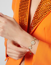 Laden Sie das Bild in den Galerie-Viewer, Philipp Plein Damen Armband Armkette Edelstahl IP Gold PLEIN MINI LOGO PJ2EA09BU