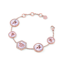 Laden Sie das Bild in den Galerie-Viewer, Philipp Plein Damen Armband Armkette Edelstahl Rose PLEIN MINI LOGO PJ2EA15BU