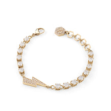 Laden Sie das Bild in den Galerie-Viewer, Philipp Plein Damen Armband Armkette Edelstahl IP Gold PLEIN VANITY PJ7EA03BU