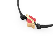 Laden Sie das Bild in den Galerie-Viewer, Philipp Plein Damen Armband Textil Edelstahl IP Gold PLEIN VALENTINE PJFEA04BU