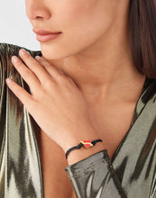 Laden Sie das Bild in den Galerie-Viewer, Philipp Plein Damen Armband Textil Edelstahl IP Gold PLEIN VALENTINE PJFEA04BU