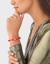 Laden Sie das Bild in den Galerie-Viewer, Philipp Plein Damen Armband Textil Edelstahl IP Gold PLEIN VALENTINE PJFEA05BU