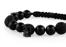 Laden Sie das Bild in den Galerie-Viewer, Philipp Plein Herren Armband Textil Edelstahl IP Black PLEIN ELITE  PJNEA12BU